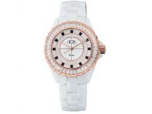 Ladies' White Cubic Zirconia Watch with Rose Gold Plating